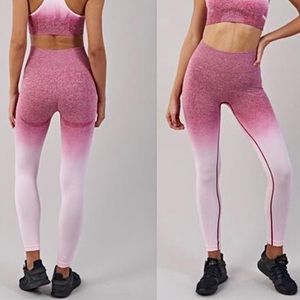 Gymshark Pink Ombre Seamless Leggings SMALL